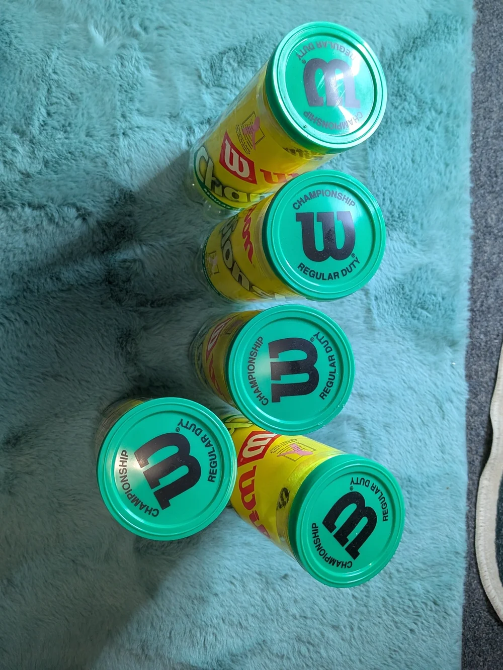 Wilson Neon Yellow Tennis Ball Can - Pack of 5